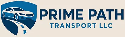 Blue car logo, Prime Path Transport LLC.